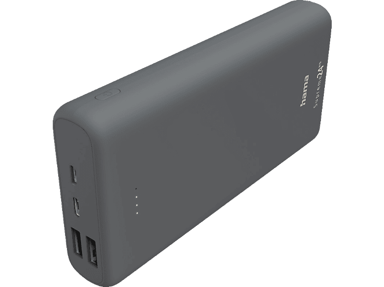 HAMA Power Pack Supreme 24HD Powerbank 24000 mAh Grau von HAMA