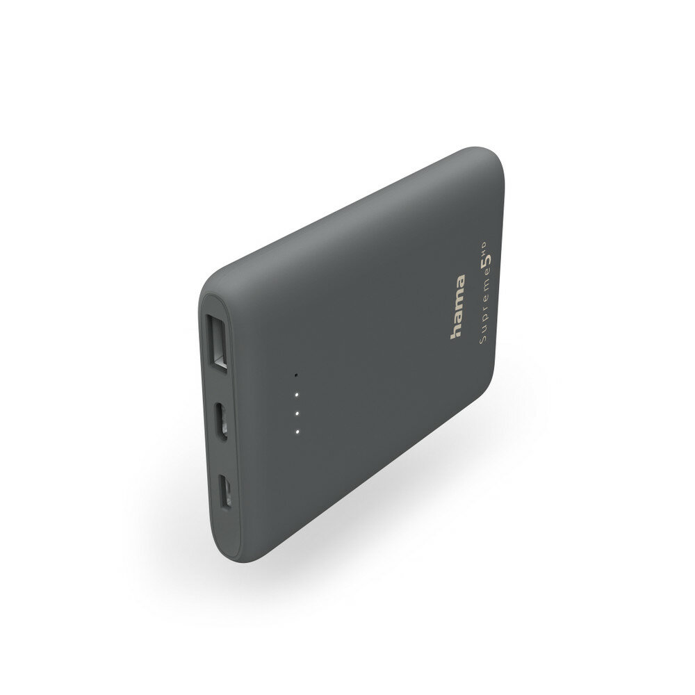 HAMA Power Pack "Supreme 5HD" 5000mAh, Ausgang: USB-C, Grau HAMA Power Pack "Supreme 5HD" 5000mAh, Ausgang: USB-C, Grau von HAMA