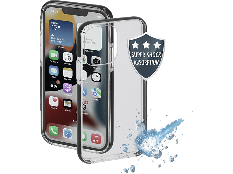 HAMA Protector, Backcover, Apple, iPhone 14 Pro Max, Schwarz/Transparent von HAMA