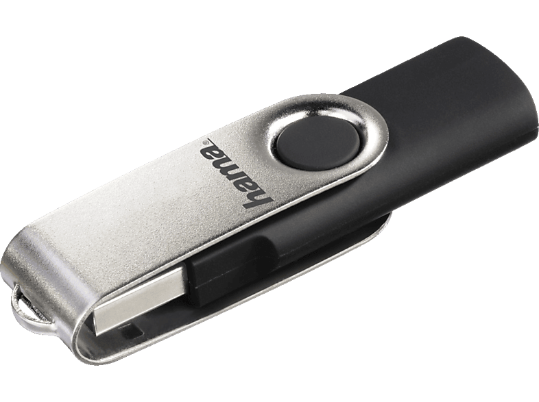 HAMA Rotate USB-Stick, 64 GB, 15 MB/s, Schwarz/Silber HAMA Rotate USB-Stick, 64 GB, 15 MB/s, Schwarz/Silber von HAMA