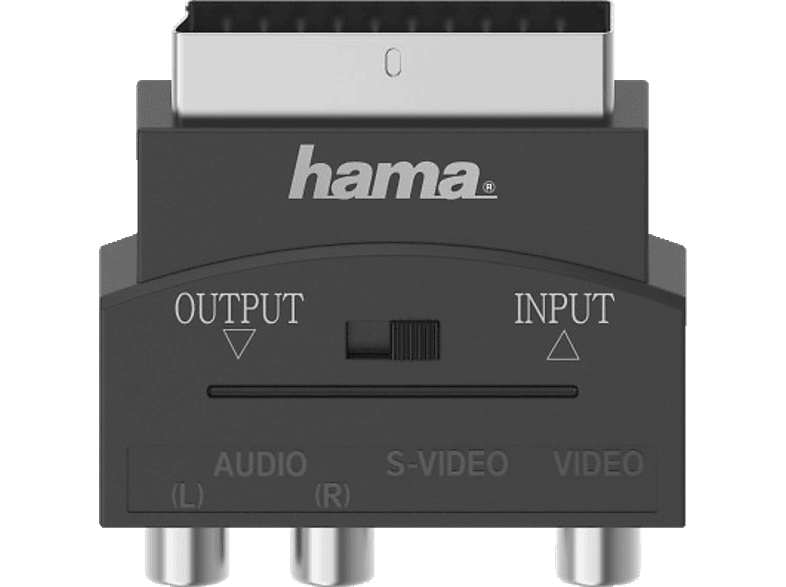 HAMA S-VHS-Kupplung / 3 Cinch-Kupplungen auf Scart-Stecker Adapter von HAMA