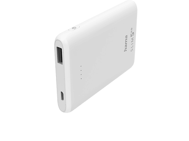 HAMA Slim 5HD Powerbank 5000 mAh Weiß von HAMA