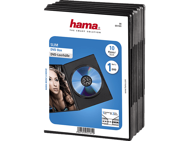 HAMA Slim DVD-Leerhüllen Schwarz von HAMA