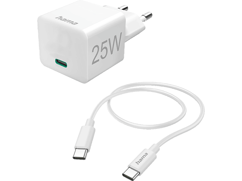 HAMA USB-C, PD, Mini - Schnellladegerät Universal 25 Watt, Weiß HAMA USB-C, PD, Mini - Schnellladegerät Universal 25 Watt, Weiß von HAMA