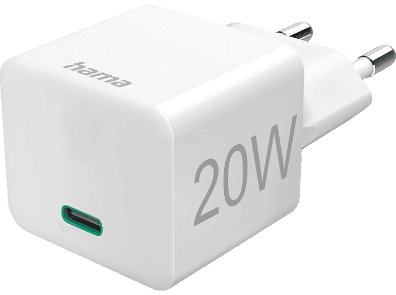 HAMA USB-C, PD/QC Schnellladegerät Universal 20 Watt, Weiß von HAMA