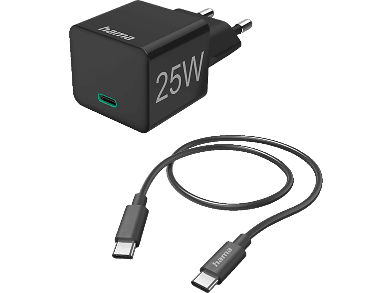HAMA USB-C, PD Lade Set Universal 25 Watt, Schwarz HAMA USB-C, PD Lade Set Universal 25 Watt, Schwarz von HAMA
