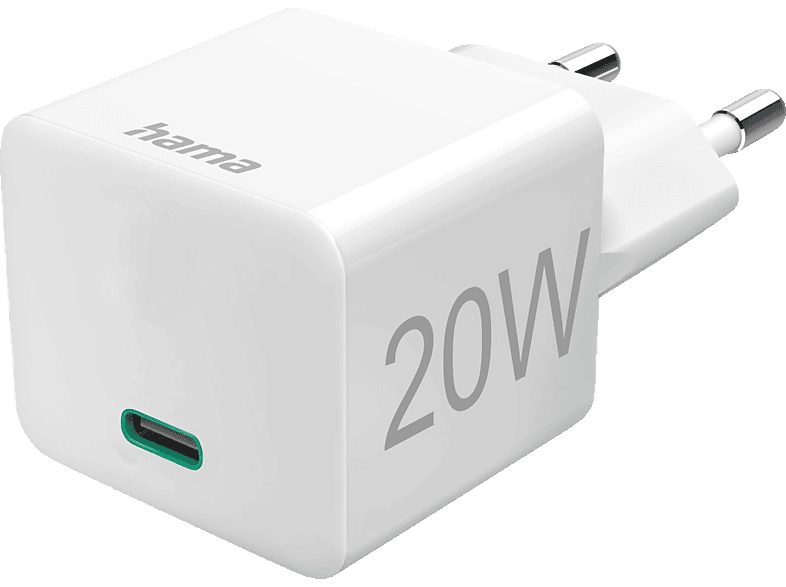 HAMA USB-C PD / Qualcomm® Schnellladegerät Universal 20 Watt, Weiß von HAMA