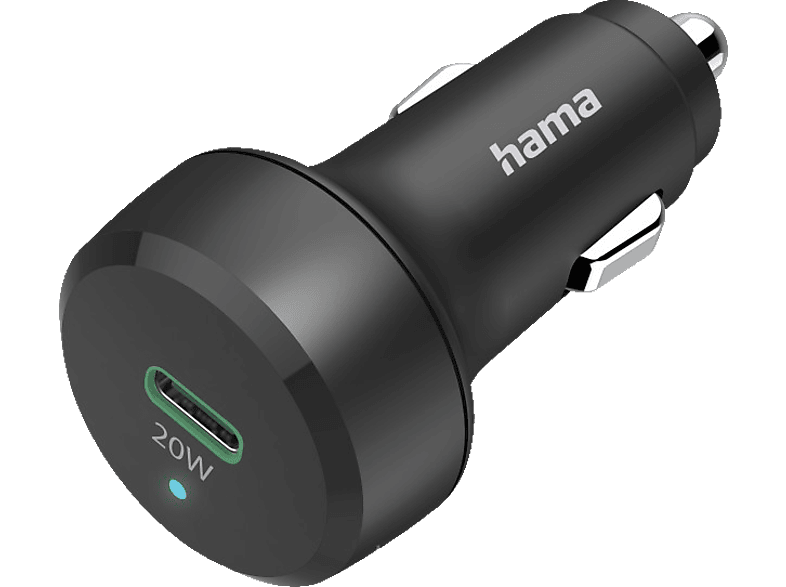 HAMA USB-C Power Delivery (PD) / Qualcomm® Kfz-Schnellladegerät Schwarz von HAMA