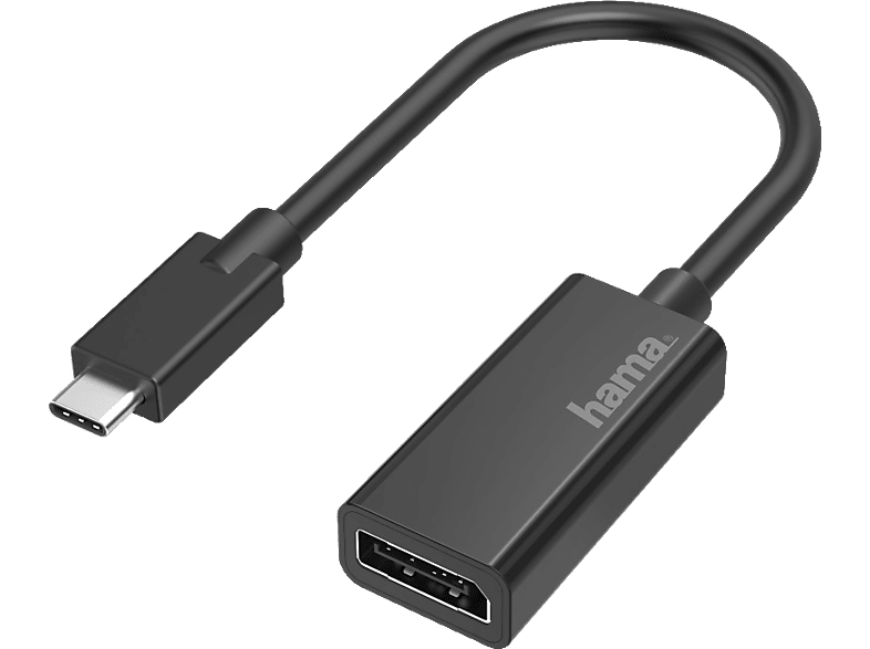 HAMA USB-C-Stecker auf DisplayPort-Buchse Adapter, Schwarz von HAMA