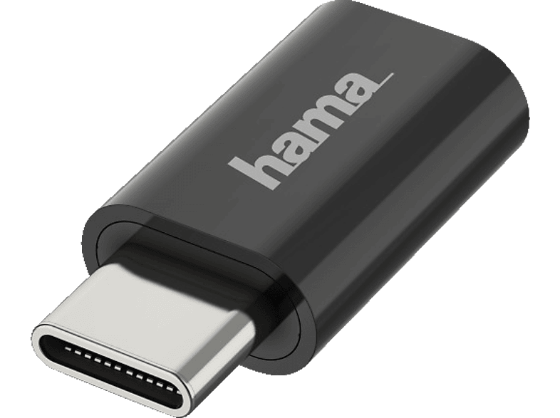 HAMA USB-C-Stecker auf Micro-USB-Buchse USB Adapter, Schwarz von HAMA