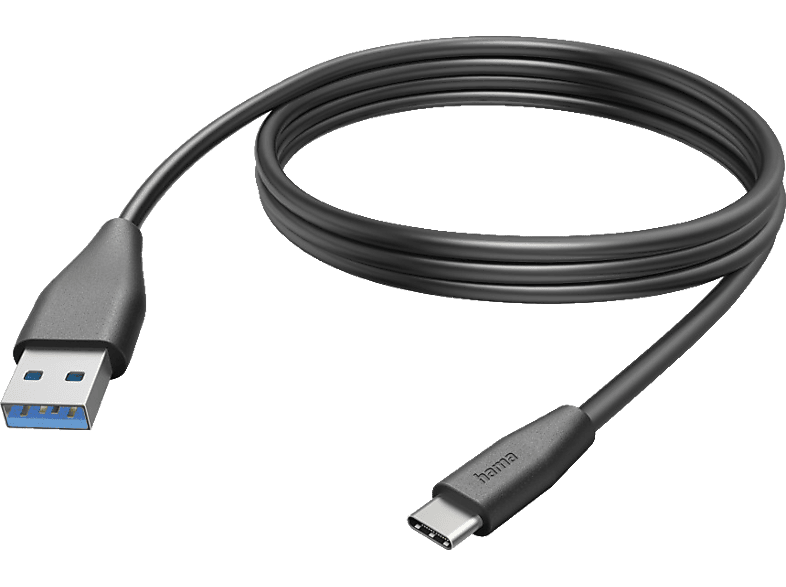 HAMA USB-C auf USB-A, Ladekabel, 3 m, Schwarz von HAMA