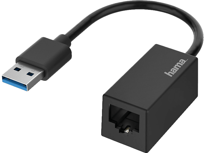 HAMA USB-Stecker auf LAN/Ethernet-Buchse Netzwerk-Adapter, Schwarz HAMA USB-Stecker auf LAN/Ethernet-Buchse Netzwerk-Adapter, Schwarz von HAMA