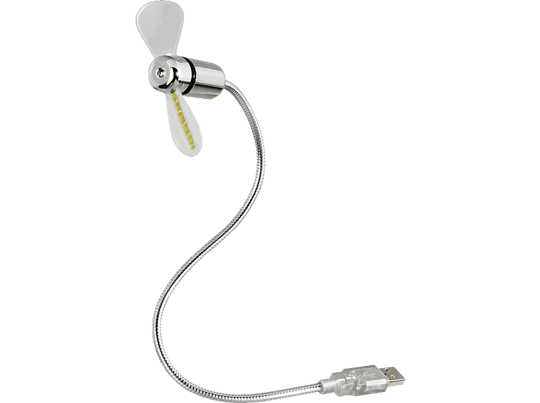 HAMA USB-Ventilator mit Uhrzeitanzeige, Silber von HAMA