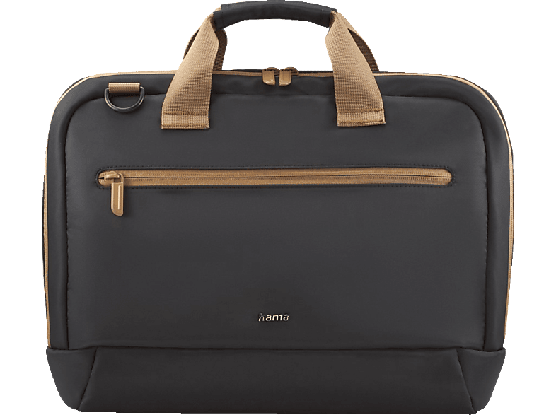 HAMA Ultra Lightweight 15.6 - 16.2 Zoll Notebooktasche Aktentasche für Universal Recyceltes Polyester, Polyethylenterephthalat (R-PET), Beige/Schwarz von HAMA