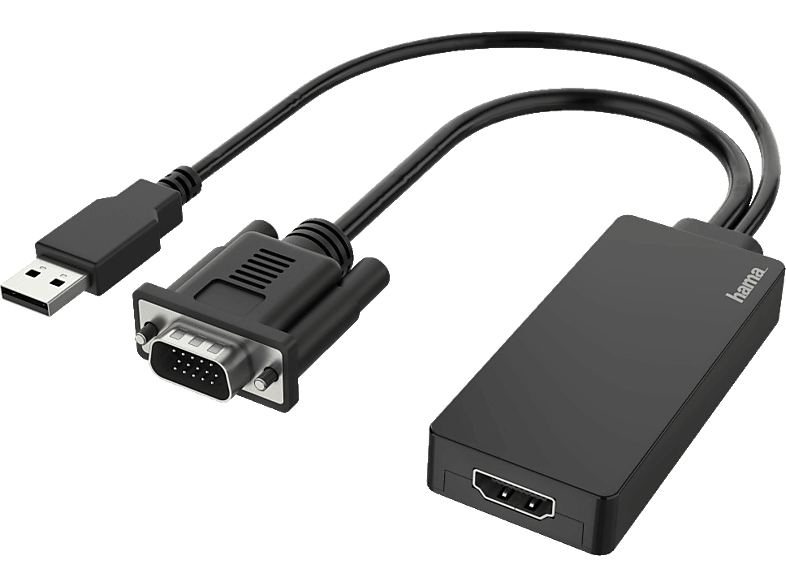 HAMA VGA+USB-Stecker - HDMI-Buchse, Adapter, 0,15 m von HAMA