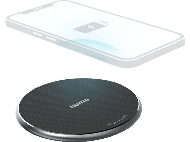 HAMA Wireless Charger QI-FC10 Ladegerät Universal 10 Watt, Schwarz HAMA Wireless Charger QI-FC10 Ladegerät Universal 10 Watt, Schwarz von HAMA