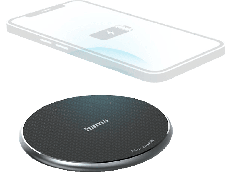 HAMA Wireless Charger QI-FC10 Ladegerät Universal 10 Watt, Schwarz von HAMA