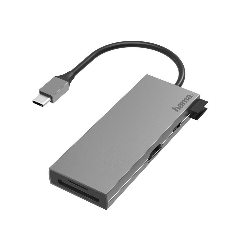 Hama 00200110 Schnittstellen-Hub USB 3.2 Gen 1 (3.1 Gen 1) Type-C 5000 Mbit/s Grau von HAMA