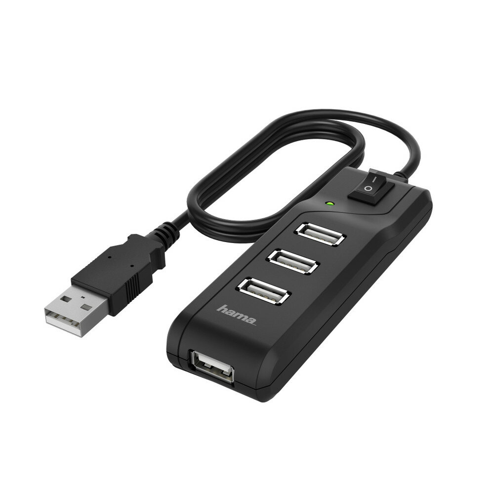 Hama 00200118 Schnittstellen-Hub USB 2.0 480 Mbit/s Schwarz Hama 00200118 Schnittstellen-Hub USB 2.0 480 Mbit/s Schwarz von HAMA