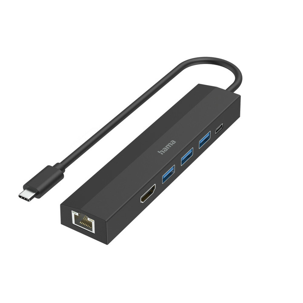 Hama 00200144 Schnittstellen-Hub USB 3.2 Gen 1 (3.1 Gen 1) Type-C 5000 Mbit/s Schwarz von HAMA
