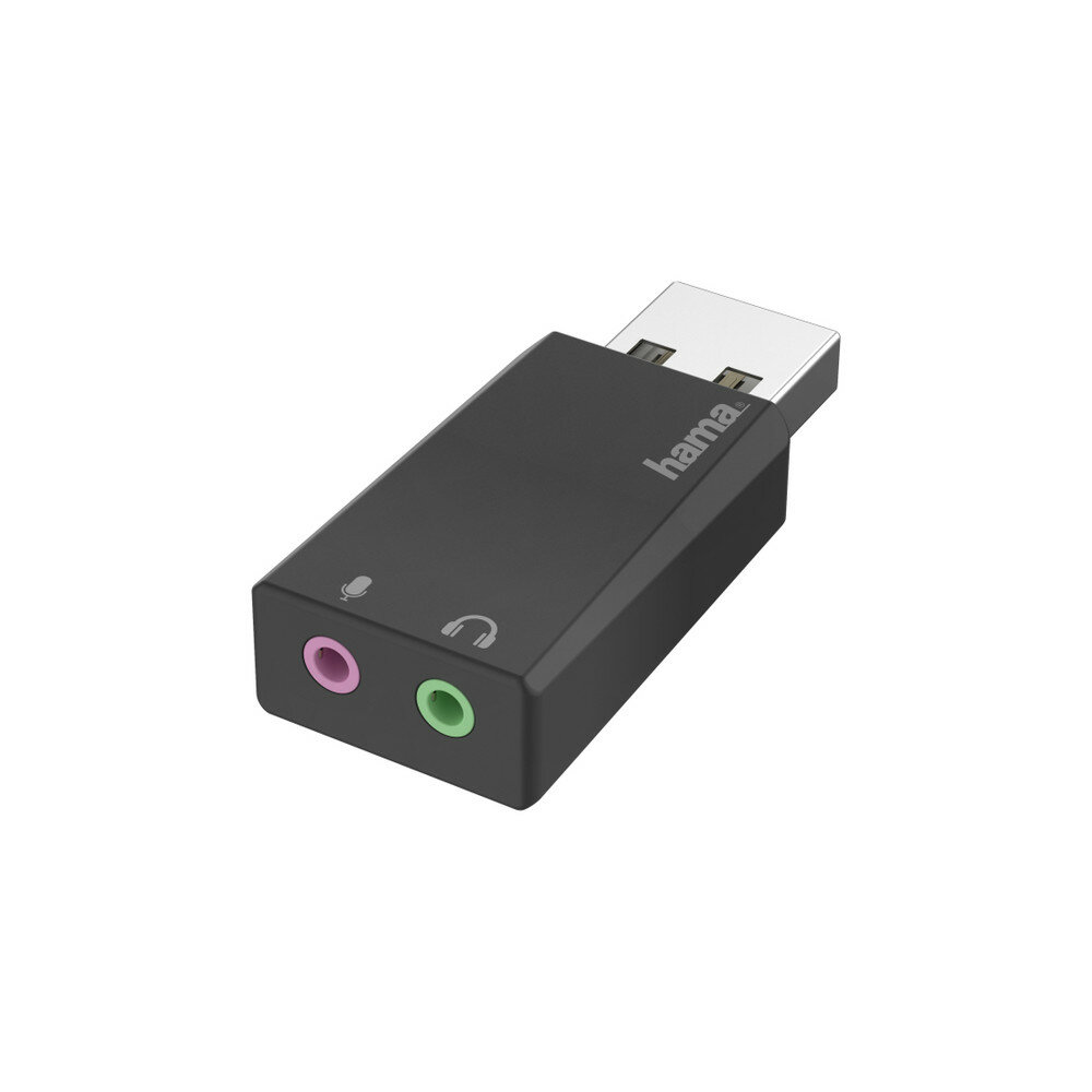 Hama 00200323 Kabeladapter USB 2x3.5 mm Schwarz Hama 00200323 Kabeladapter USB 2x3.5 mm Schwarz von HAMA