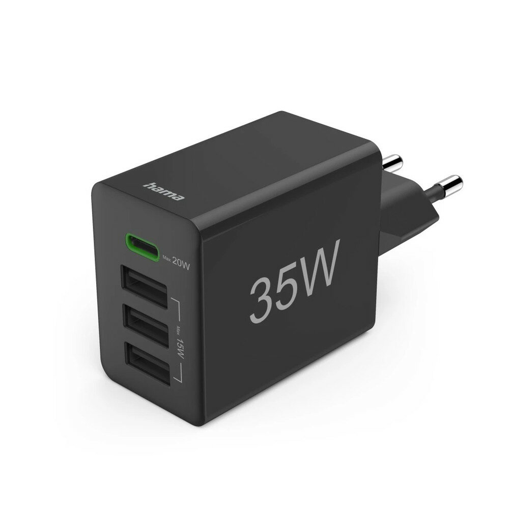 Hama 00201990 Ladegerät für Mobilgeräte Kopfhörer, Powerbank, Smartphone, Tablets Schwarz AC Schnellladung Drinnen Hama 00201990 Ladegerät für Mobilgeräte Kopfhörer, Powerbank, Smartphone, Tablets Schwarz AC Schnellladung Drinnen von HAMA