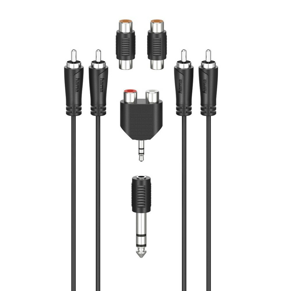 Hama 00205175 Audio-Kabel 2,5 m 2 x RCA Schwarz Hama 00205175 Audio-Kabel 2,5 m 2 x RCA Schwarz von HAMA