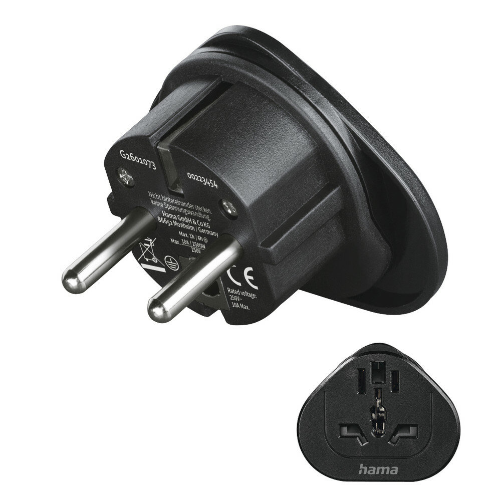 Hama 00223454 Netzstecker-Adapter Universal Schwarz Hama 00223454 Netzstecker-Adapter Universal Schwarz von HAMA