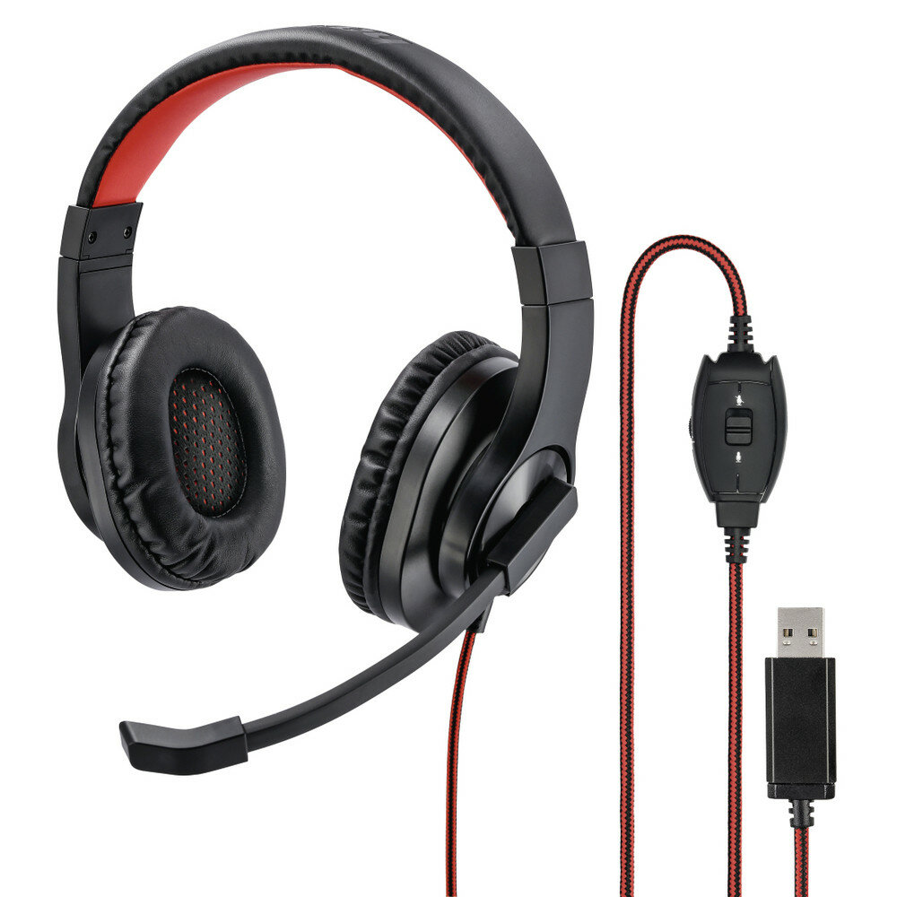 Hama HS-USB400 Headset Wollstrickmütze Binaural Schwarz, Rot Hama HS-USB400 Headset Wollstrickmütze Binaural Schwarz, Rot von HAMA