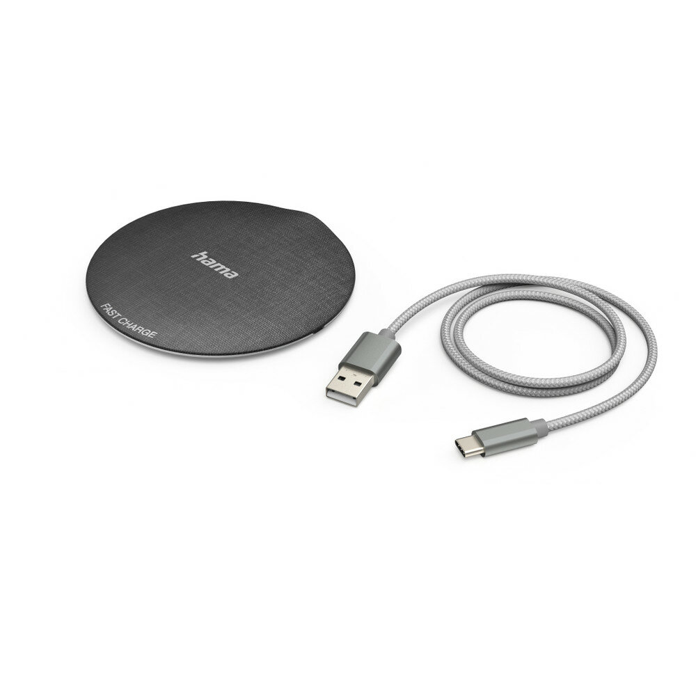 Hama QI-FC10 Metal Handy, Smartphone Schwarz, Silber USB Kabelloses Aufladen Schnellladung Drinnen Hama QI-FC10 Metal Handy, Smartphone Schwarz, Silber USB Kabelloses Aufladen Schnellladung Drinnen von HAMA
