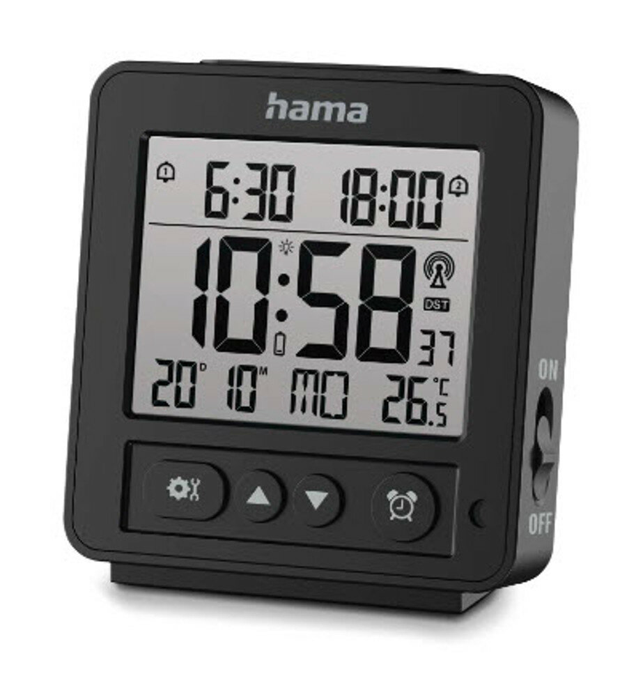 Hama Rhodos Digitaler Wecker Schwarz Hama Rhodos Digitaler Wecker Schwarz von HAMA