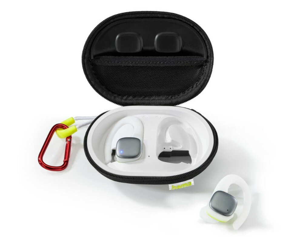 Hama Spirit Athletics Kopfhörer True Wireless Stereo (TWS) Ohrbügel Sport Bluetooth Weiß, Gelb von HAMA