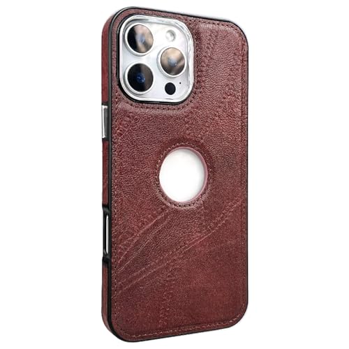 HAMEXLN Braun,16, Hülle Leder Für iPhone 16 Pro Max/16 Pro/16 Plus/16, Vintage Minimalistische Handyhülle Logo Ansicht Dünne Anti-Fingerabdruck HAMEXLN Braun,16, Hülle Leder Für iPhone 16 Pro Max/16 Pro/16 Plus/16, Vintage Minimalistische Handyhülle Logo Ansicht Dünne Anti-Fingerabdruck von HAMEXLN