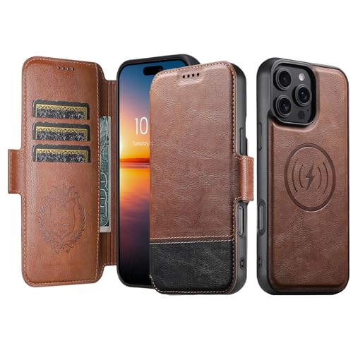 HAMEXLN Braun,16 Pro, Lederhülle Für iPhone 16 Pro Max/16 Pro/16 Plus/16, Magnetisch Flip Geldbörsen Hülle Abnehmbare Kartenfächern Vintage Handyhülle HAMEXLN Braun,16 Pro, Lederhülle Für iPhone 16 Pro Max/16 Pro/16 Plus/16, Magnetisch Flip Geldbörsen Hülle Abnehmbare Kartenfächern Vintage Handyhülle von HAMEXLN