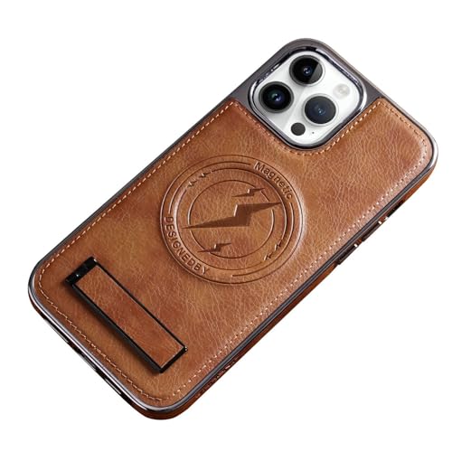 HAMEXLN Gelb,16 Pro Max, Hülle Für iPhone 16 Pro Max/16 Pro/16, Magnetisches Leder Handyhülle Mit Verstecktem Ständer Drahtloses Aufladen Retro Schutzhülle HAMEXLN Gelb,16 Pro Max, Hülle Für iPhone 16 Pro Max/16 Pro/16, Magnetisches Leder Handyhülle Mit Verstecktem Ständer Drahtloses Aufladen Retro Schutzhülle von HAMEXLN