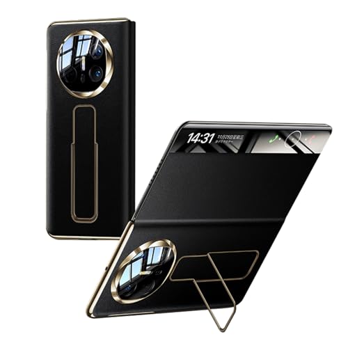 HAMEXLN Gold,Mate X6, Echtes Leder Handyhülle Für Huawei Mate X6, Intelligenter Schlaf View Fenster Handschlaufe Hülle Unsichtbarer Ständer Rundumschutz Handytasche HAMEXLN Gold,Mate X6, Echtes Leder Handyhülle Für Huawei Mate X6, Intelligenter Schlaf View Fenster Handschlaufe Hülle Unsichtbarer Ständer Rundumschutz Handytasche von HAMEXLN