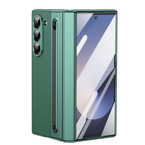 HAMEXLN Grün,Fold 6, Hülle Für Samsung Galaxy Z Fold 6, Galvanisierte Leder Handyhüllen Mit S Stift Halter Rundumschutz Luxus Stossfest Schutzhülle HAMEXLN Grün,Fold 6, Hülle Für Samsung Galaxy Z Fold 6, Galvanisierte Leder Handyhüllen Mit S Stift Halter Rundumschutz Luxus Stossfest Schutzhülle von HAMEXLN