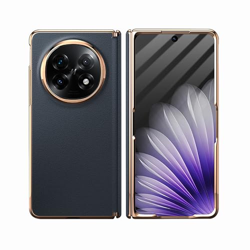 HAMEXLN Handyhülle Für Oppo Find N5, Echt Leder Hülle Mit Eingebauter Glas Displayschutzfolie Scharnier Schutz Stoßfest Fall,Blau,Find N5 HAMEXLN Handyhülle Für Oppo Find N5, Echt Leder Hülle Mit Eingebauter Glas Displayschutzfolie Scharnier Schutz Stoßfest Fall,Blau,Find N5 von HAMEXLN