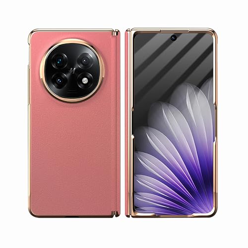HAMEXLN Handyhülle Für Oppo Find N5, Echt Leder Hülle Mit Eingebauter Glas Displayschutzfolie Scharnier Schutz Stoßfest Fall,Rosa,Find N5 HAMEXLN Handyhülle Für Oppo Find N5, Echt Leder Hülle Mit Eingebauter Glas Displayschutzfolie Scharnier Schutz Stoßfest Fall,Rosa,Find N5 von HAMEXLN