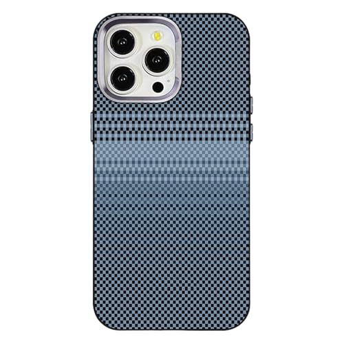 HAMEXLN Hülle Für iPhone 16 Pro Max/16 Pro/16, Ultradünnes Kohlefaser Muster Magnetisch Handyhülle Sturzsicher,Blau,16 von HAMEXLN