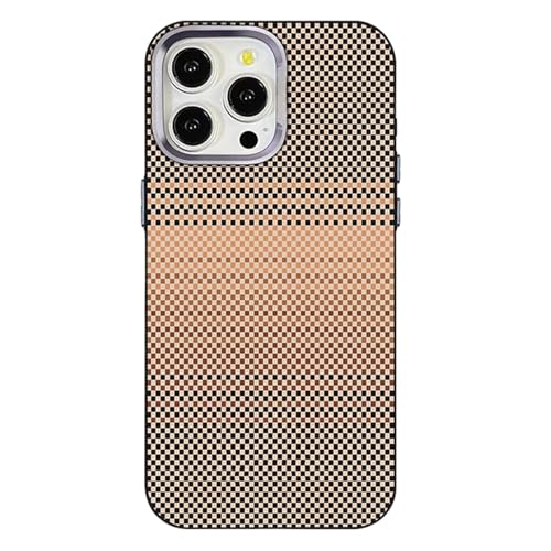 HAMEXLN Hülle Für iPhone 16 Pro Max/16 Pro/16, Ultradünnes Kohlefaser Muster Magnetisch Handyhülle Sturzsicher,Braun,16 Pro Max von HAMEXLN