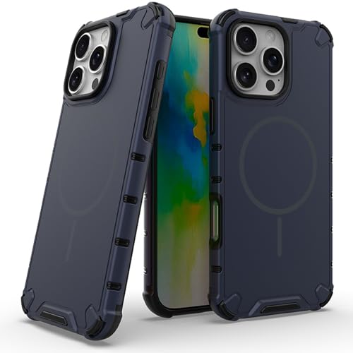 HAMEXLN Hülle Für iPhone 16 Pro Max/16 Pro/16 Plus/16, Magnetisches Kabellos Laden Gefrostet Handyhülle Stossfest Fallschutz,Blau,16 HAMEXLN Hülle Für iPhone 16 Pro Max/16 Pro/16 Plus/16, Magnetisches Kabellos Laden Gefrostet Handyhülle Stossfest Fallschutz,Blau,16 von HAMEXLN