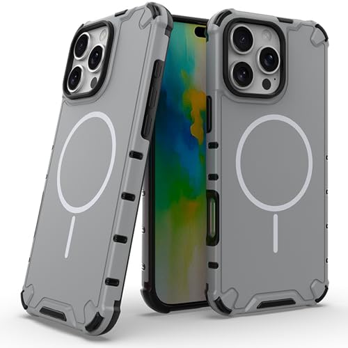 HAMEXLN Hülle Für iPhone 16 Pro Max/16 Pro/16 Plus/16, Magnetisches Kabellos Laden Gefrostet Handyhülle Stossfest Fallschutz,Grau,16 Plus HAMEXLN Hülle Für iPhone 16 Pro Max/16 Pro/16 Plus/16, Magnetisches Kabellos Laden Gefrostet Handyhülle Stossfest Fallschutz,Grau,16 Plus von HAMEXLN