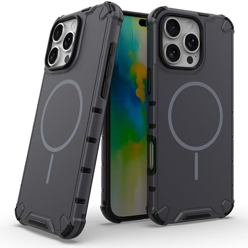 HAMEXLN Hülle Für iPhone 16 Pro Max/16 Pro/16 Plus/16, Magnetisches Kabellos Laden Gefrostet Handyhülle Stossfest Fallschutz,Grau,16 Plus HAMEXLN Hülle Für iPhone 16 Pro Max/16 Pro/16 Plus/16, Magnetisches Kabellos Laden Gefrostet Handyhülle Stossfest Fallschutz,Grau,16 Plus von HAMEXLN