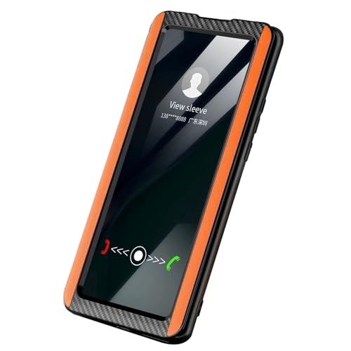 HAMEXLN Klapphülle Für Samsung Galaxy S25 Ultra/S25 Plus/S25, Intelligenter Schlaf View Fenster Flip Leder Hülle Ganzkörperschutz Handyhüllen,Orange,S25 HAMEXLN Klapphülle Für Samsung Galaxy S25 Ultra/S25 Plus/S25, Intelligenter Schlaf View Fenster Flip Leder Hülle Ganzkörperschutz Handyhüllen,Orange,S25 von HAMEXLN