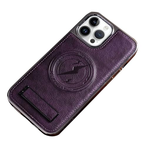 HAMEXLN Lila,16 Pro Max, Hülle Für iPhone 16 Pro Max/16 Pro/16, Magnetisches Leder Handyhülle Mit Verstecktem Ständer Drahtloses Aufladen Retro Schutzhülle HAMEXLN Lila,16 Pro Max, Hülle Für iPhone 16 Pro Max/16 Pro/16, Magnetisches Leder Handyhülle Mit Verstecktem Ständer Drahtloses Aufladen Retro Schutzhülle von HAMEXLN