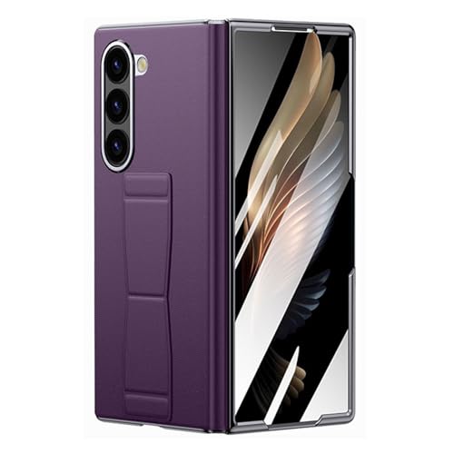 HAMEXLN Lila,Fold 6, Echt Leder Hülle Für Samsung Galaxy Z Fold 6, Faltbare Handschlaufe Ständer Handyhülle Panzer Glas Screen Schutz Luxus Stoßfeste Fall HAMEXLN Lila,Fold 6, Echt Leder Hülle Für Samsung Galaxy Z Fold 6, Faltbare Handschlaufe Ständer Handyhülle Panzer Glas Screen Schutz Luxus Stoßfeste Fall von HAMEXLN