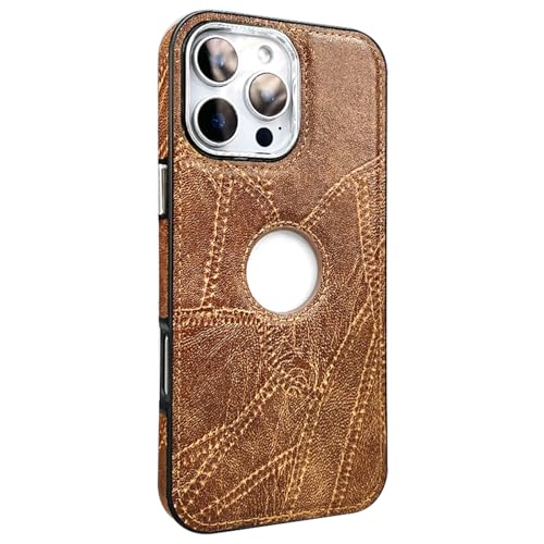 HAMEXLN Messing,16, Hülle Leder Für iPhone 16 Pro Max/16 Pro/16 Plus/16, Vintage Minimalistische Handyhülle Logo Ansicht Dünne Anti-Fingerabdruck HAMEXLN Messing,16, Hülle Leder Für iPhone 16 Pro Max/16 Pro/16 Plus/16, Vintage Minimalistische Handyhülle Logo Ansicht Dünne Anti-Fingerabdruck von HAMEXLN
