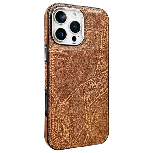 HAMEXLN Messing,16 Pro Max, Hülle Für iPhone 16 Pro Max/16 Pro/16 Plus/16, Vintage Minimalistische Leder Handyhülle Anti-Fingerabdruck Ultra Dünne HAMEXLN Messing,16 Pro Max, Hülle Für iPhone 16 Pro Max/16 Pro/16 Plus/16, Vintage Minimalistische Leder Handyhülle Anti-Fingerabdruck Ultra Dünne von HAMEXLN