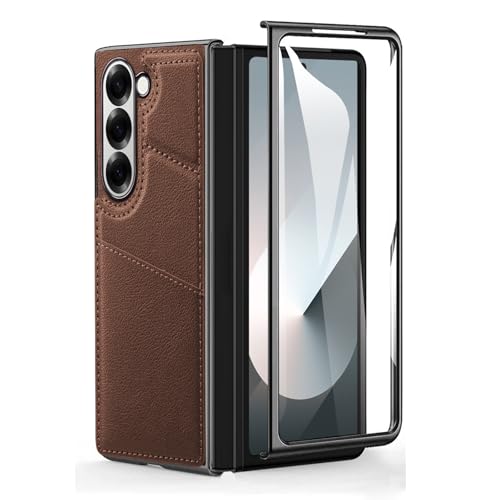 HAMEXLN Messing,Fold 6, Handyhülle Für Samsung Galaxy Z Fold 6, Versteck Kartenfächern Ständer Galvanisierte Leder Hülle Mit Bildschirmschutz Stoßfest Fall HAMEXLN Messing,Fold 6, Handyhülle Für Samsung Galaxy Z Fold 6, Versteck Kartenfächern Ständer Galvanisierte Leder Hülle Mit Bildschirmschutz Stoßfest Fall von HAMEXLN